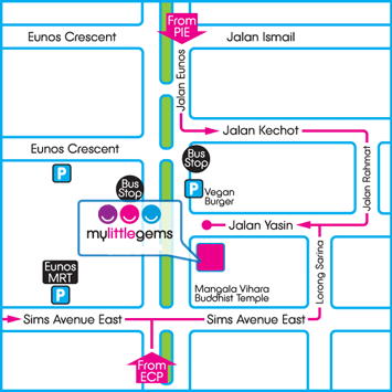 My Little Gems location near Eunos MRT